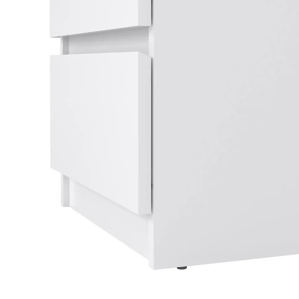 Commode Accudino, Commode polyvalente, Commode de chambre, Meuble avec tiroirs, 50x40 h70 cm, Blanc