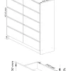 Commode AKORD K120 Chêne Sonoma 120 cm 10 tiroirs façade Blanche 120x40x121 cm