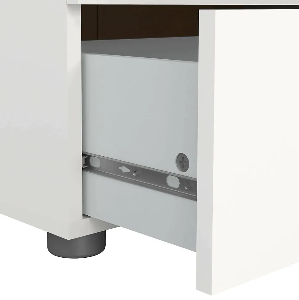 Commode Aramis, Commode polyvalente, Commode de chambre, Meuble avec tiroirs, 70x40 h82 cm, Blanc