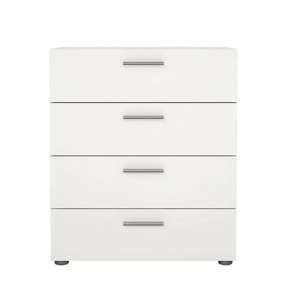 Commode Aramis, Commode polyvalente, Commode de chambre, Meuble avec tiroirs, 70x40 h82 cm, Blanc