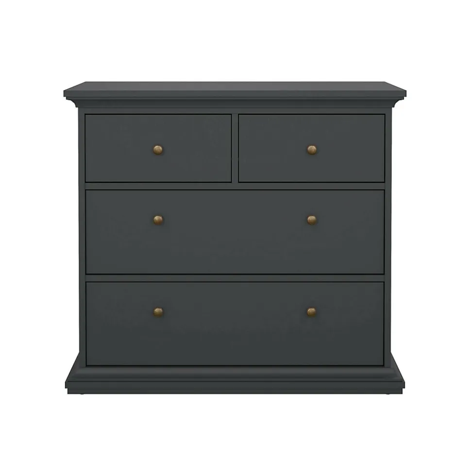Commode Arika, Commode polyvalente, Commode de chambre, Meuble avec tiroirs, 96x49 h87 cm, Gris