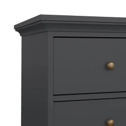 Commode Arika, Commode polyvalente, Commode de chambre, Meuble avec tiroirs, 96x49 h87 cm, Gris