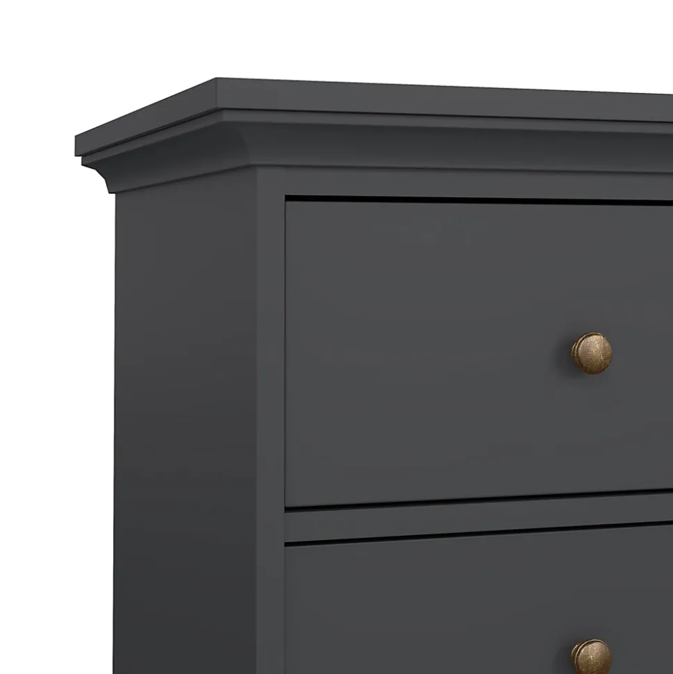 Commode Arika, Commode polyvalente, Commode de chambre, Meuble avec tiroirs, 96x49 h87 cm, Gris