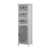 Commode Armoire Blanc Gris 3 Tiroirs Porte Bois 102x32x27