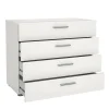 Commode Arwen, Commode polyvalente, Commode de chambre, Meuble avec tiroirs, 80x40 h68 cm, Blanc