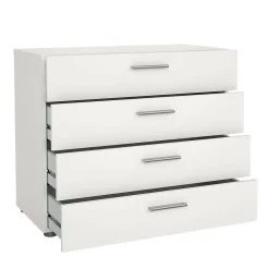 Commode Arwen, Commode polyvalente, Commode de chambre, Meuble avec tiroirs, 80x40 h68 cm, Blanc