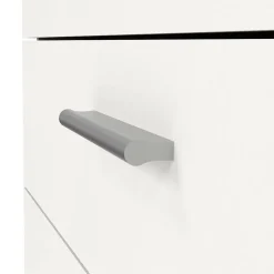 Commode Arwen, Commode polyvalente, Commode de chambre, Meuble avec tiroirs, 80x40 h68 cm, Blanc