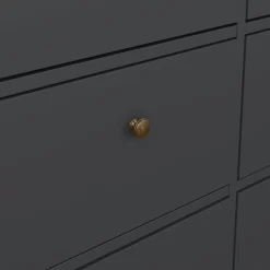 Commode Asiagela, Commode polyvalente, Commode de chambre, Meuble avec tiroirs, 183x49 h87 cm, Gris