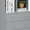 Commode avec 3 Tiroirs Coulissants 60x40x94CM,Organisateur de Rangement avec Dispositifs Anti-Basculement,Gris