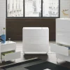 Commode Baltimore, Commode à 3 tiroirs, Commode pour la chambre, Commode moderne, 80x40h80 cm, Blanc