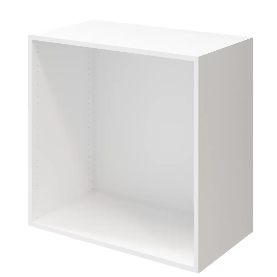 Commode blanche et anthracite brillant 4 tiroirs GoodHome Atomia H. 75 x L. 75 x P. 47 cm