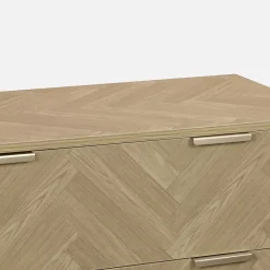 Commode Budapest. quatre tiroirs. décor chevrons L 80 x l 40 x H 95cm