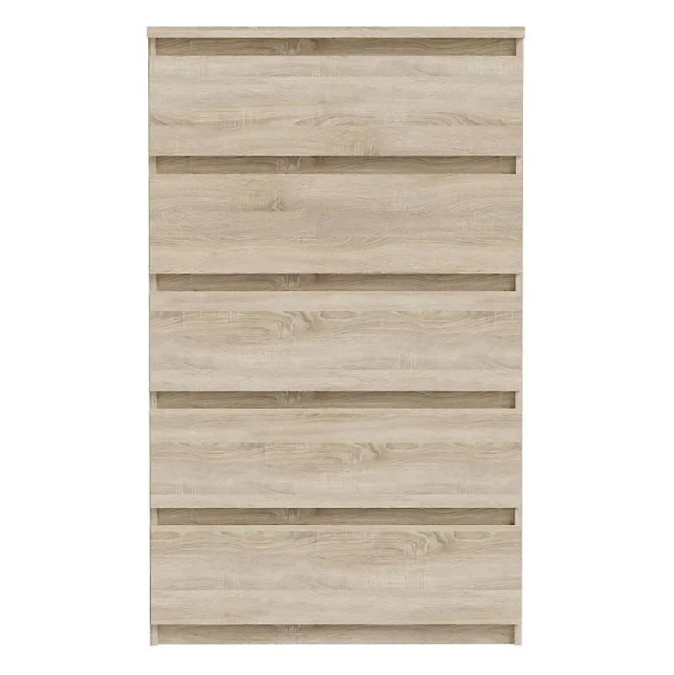 Commode CHELSEA 5 tiroirs - 77,2 cm - Décor chene sonoma