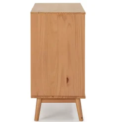Commode de nuit Bruce avec 3 tiroirs, bois massif, 80 cm Largeur