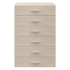 Commode effet chêne 6 tiroirs GoodHome Atomia H. 112,5 x L. 75 x P. 45 cm