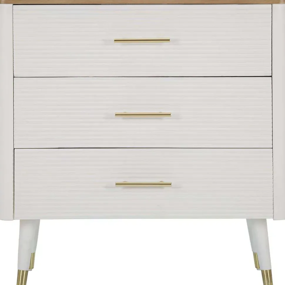 Commode en bois 3 tiroirs Matera 78x37x80 cm