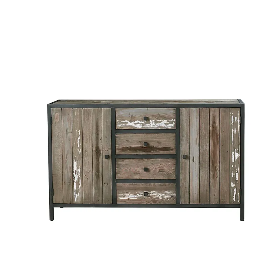 Commode en bois recyclé massif 150 cm