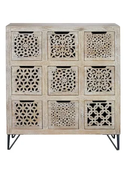 Commode en manguier blanc vieilli