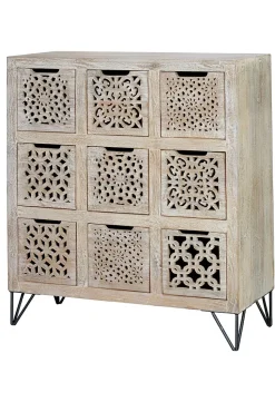 Commode en manguier blanc vieilli