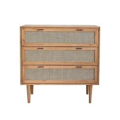 Commode en mindi massifet cannage 100 cm