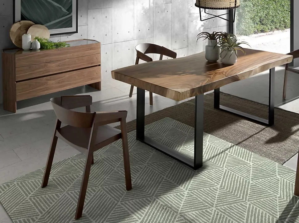 Commode en Noyer avec Plateau en Verre Trempé - Élégance et Rangement Pratique