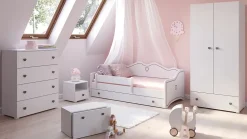 Commode enfant Emily, grise, pour chambre d'enfant