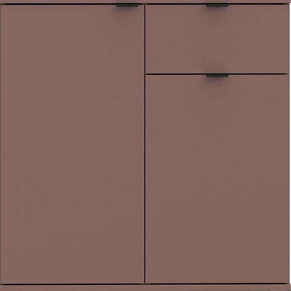 Commode GANYMEDE 2 portes 1 tiroir Terracotta 80,1 x 34,1 x 82,3 cm