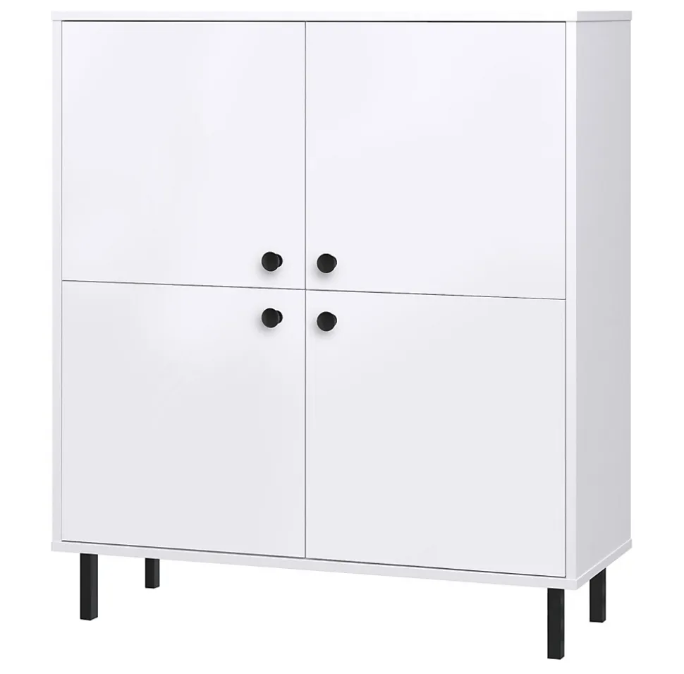 Commode haute à quatre portes Venus white loft
