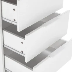Commode haute Auri 5 tiroirs couleur Blanc
