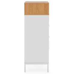 Commode haute Nieve 4 tiroirs couleur Blanc