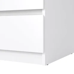 Commode Kajiki, Commode polyvalente, Commode de chambre, Meuble avec tiroirs, 77x50 h68 cm, Blanc