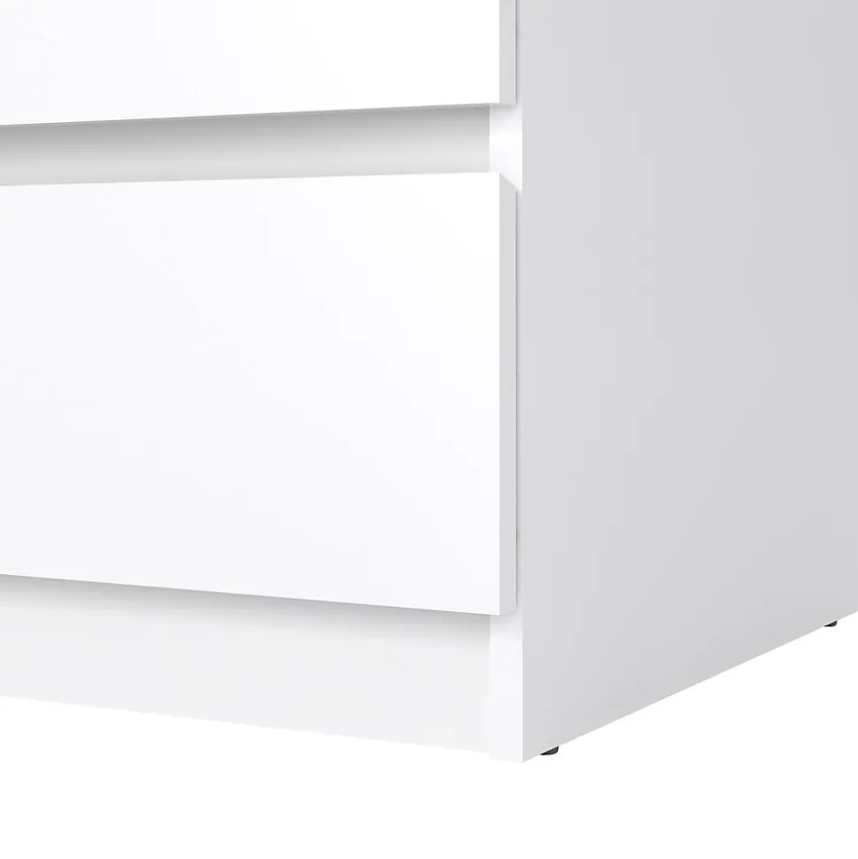 Commode Kajiki, Commode polyvalente, Commode de chambre, Meuble avec tiroirs, 77x50 h68 cm, Blanc
