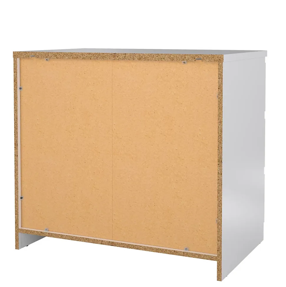 Commode Kajiki, Commode polyvalente, Commode de chambre, Meuble avec tiroirs, 77x50 h68 cm, Blanc