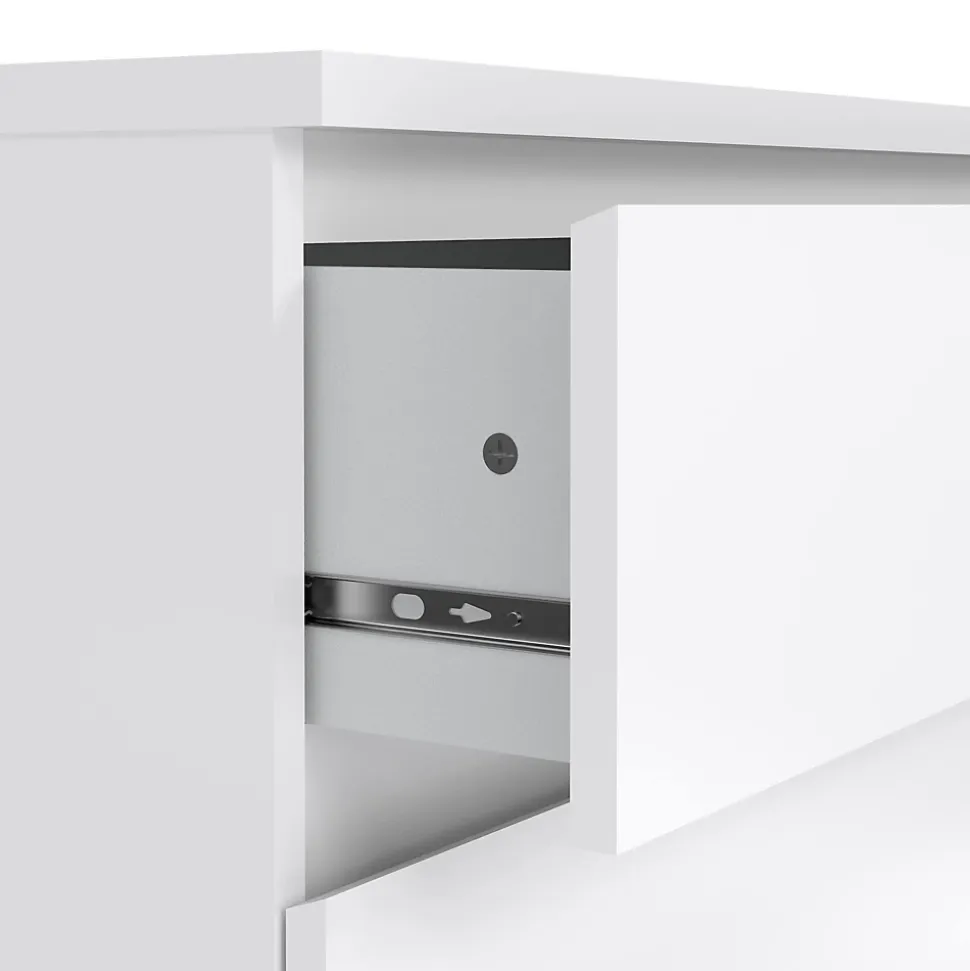 Commode Kajiki, Commode polyvalente, Commode de chambre, Meuble avec tiroirs, 77x50 h68 cm, Blanc
