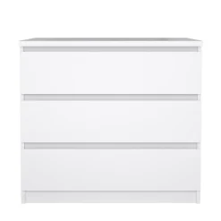 Commode Kajiki, Commode polyvalente, Commode de chambre, Meuble avec tiroirs, 77x50 h68 cm, Blanc