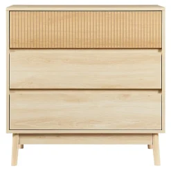 Commode Landskrona 80 x 80 x 40 cm effet chêne en.casa