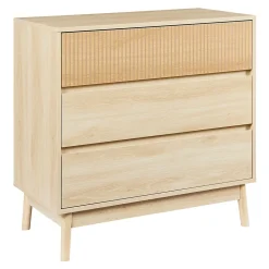 Commode Landskrona 80 x 80 x 40 cm effet chêne en.casa