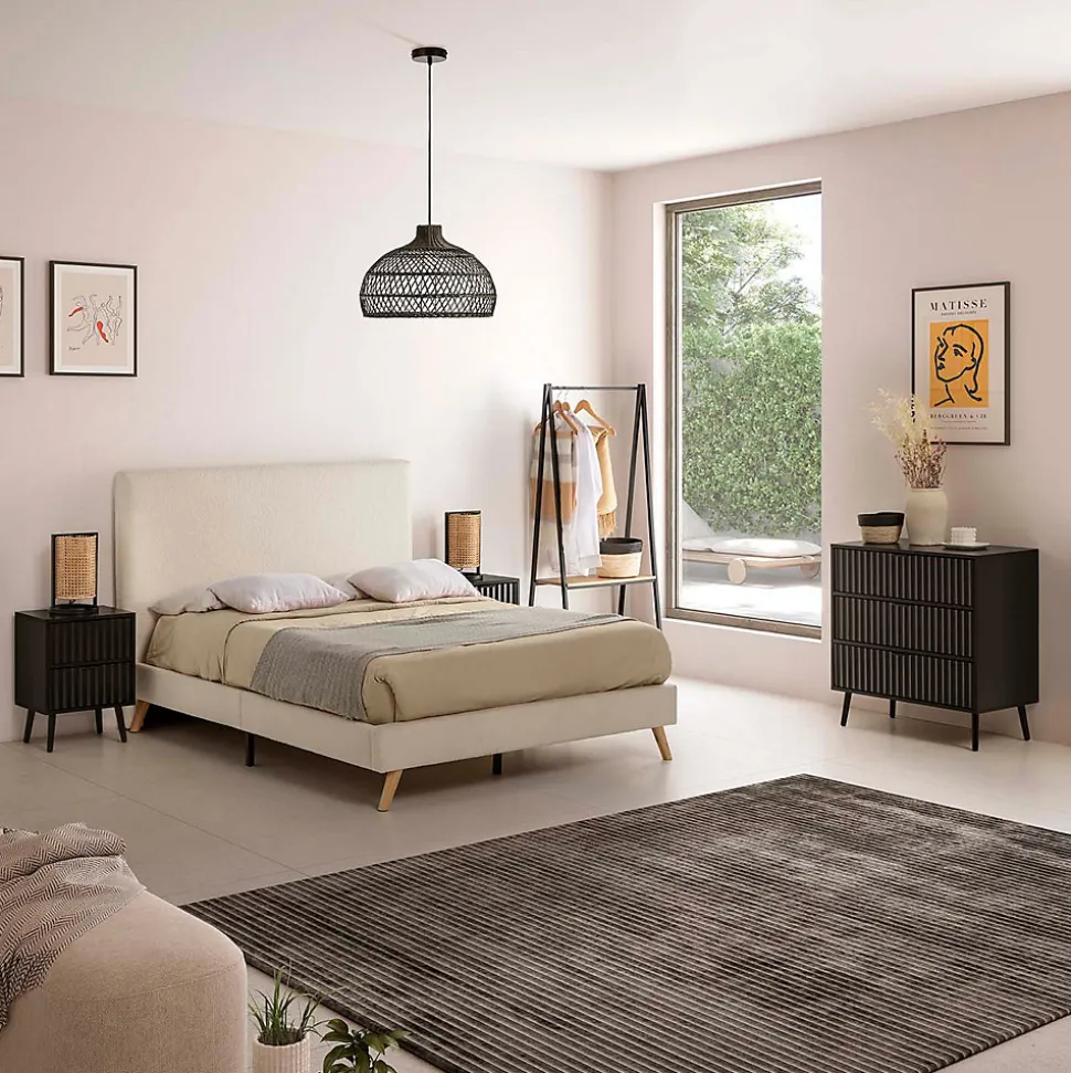 Commode Lluvia 3 tiroirs couleur noir
