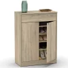 Commode meuble à chaussures coloris cambrian - Hauteur 101 x Longueur 75 x Profondeur 36 cm
