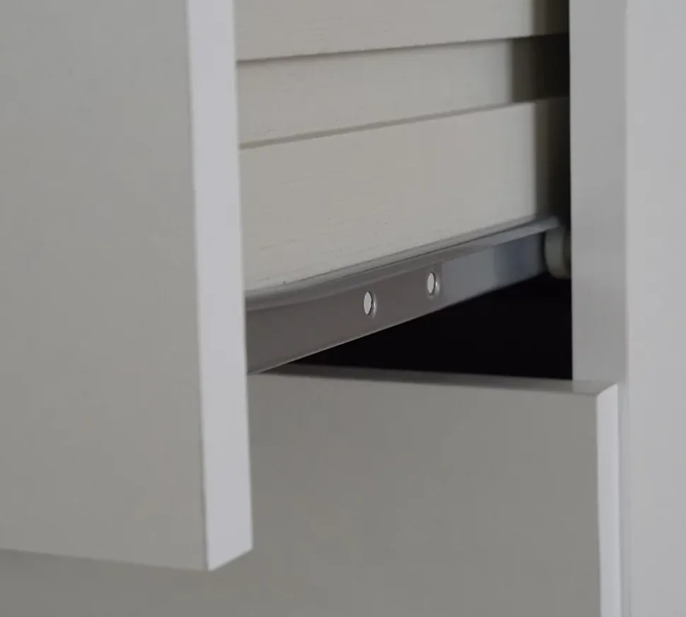 Commode Meuble de rangement coloris blanc - Hauteur 78 x Longueur 74 x Profondeur 40 cm