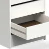 Commode Meuble de rangement coloris blanc brillant - Hauteur 61 x Longueur 46 x Profondeur 45 cm