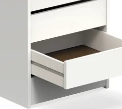 Commode Meuble de rangement coloris blanc brillant - Hauteur 61 x Longueur 46 x Profondeur 45 cm