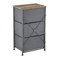 Commode meuble de rangement avec 3 tiroirs en non-tissé 73 x 45 x 30 cm pro.tec