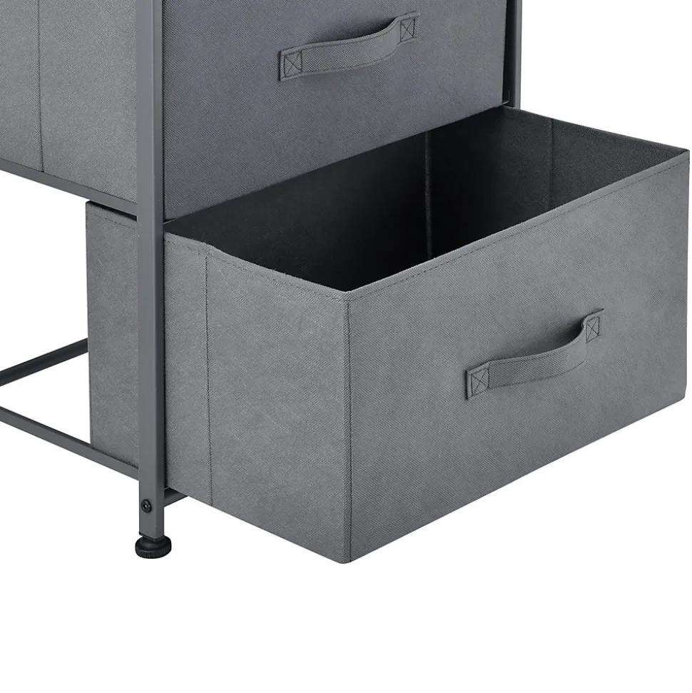 Commode meuble de rangement avec 3 tiroirs en non-tissé 73 x 45 x 30 cm pro.tec