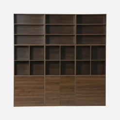 Commode. module de rangement décor bois noyer 3 tiroirs - Kompo