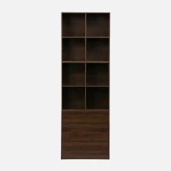 Commode. module de rangement décor bois noyer 3 tiroirs - Kompo