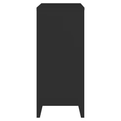 Commode métallique Hämeenlinna avec 4 tiroirs acier 92 x 80 x 40 cm noir en.casa