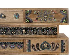 Commode réalisée à la main en bois de manguier