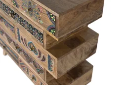 Commode réalisée à la main en bois de manguier