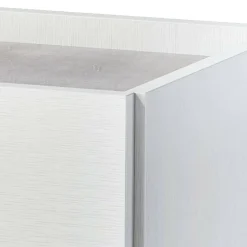 Commode Solano, commode à 4 tiroirs pour la chambre, bureau polyvalent ou meuble d'étude, 60x41h87 cm, blanc